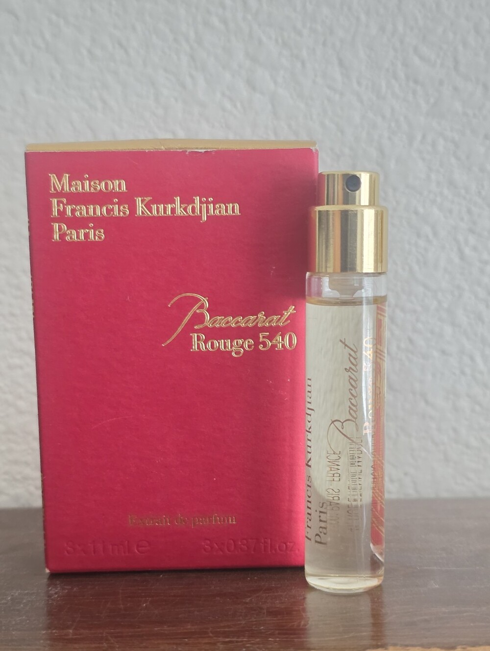Maison Francis Kurkdjian Baccarat Rouge 540 Extrait de Parfum 11ml travel spray